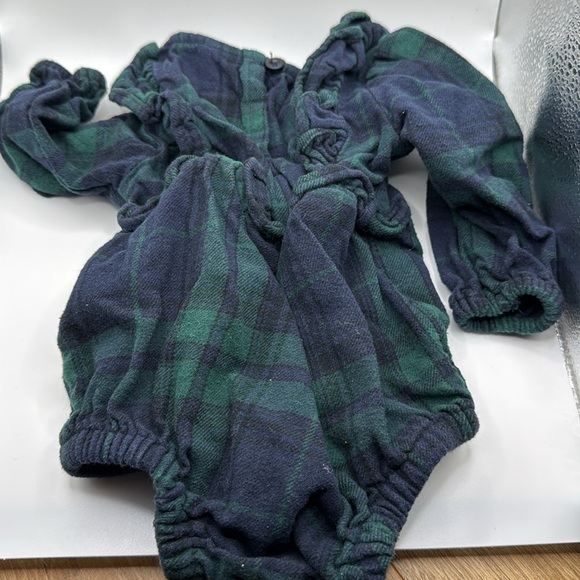 Flannel Ruffle Romper - Picture 2 of 2